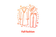 Fall fashion concept icon
