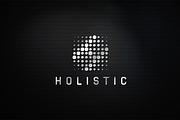 H Letter dots logo template