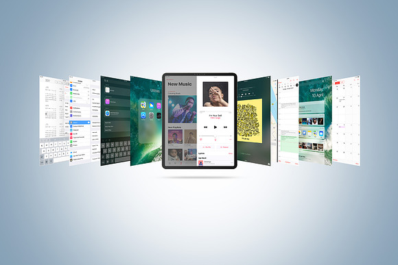 iPad Pro (2018) Mockup in Mobile & Web Mockups - product preview 3