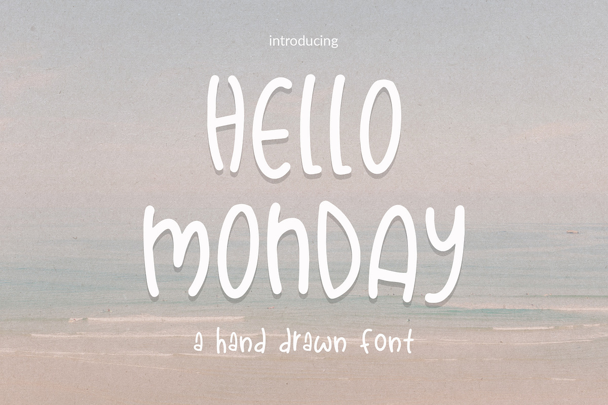 Hello Monday Hand Drawn Font in Display Fonts - product preview 8