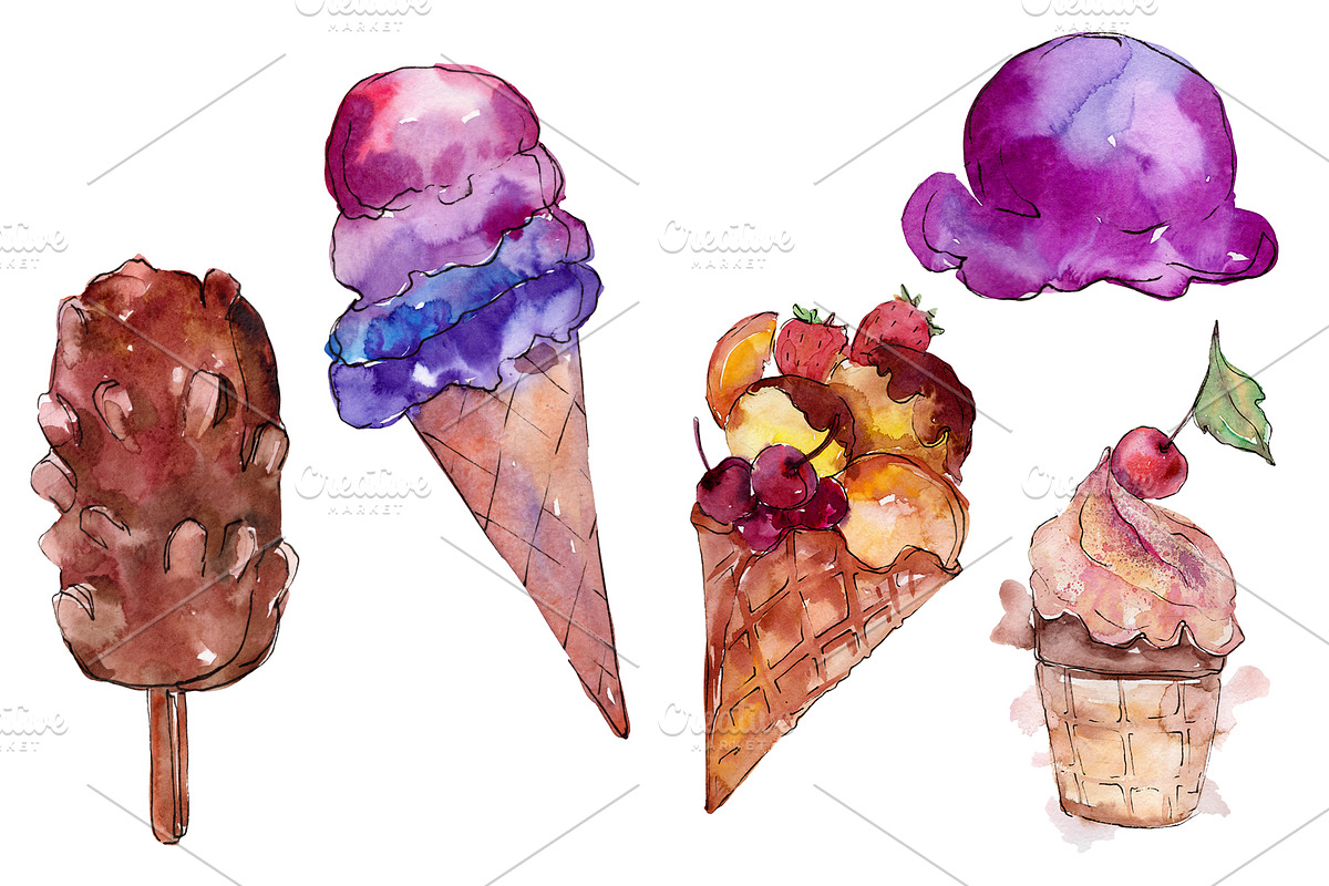 Ice cream the joy of childhood in Illustrations - product preview 8