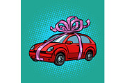 car gift, transport tied with