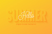 Summer vector banner. Hello summer.
