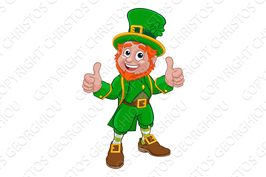 Leprechaun St Patricks Day Cartoon in Illustrations - product preview 8