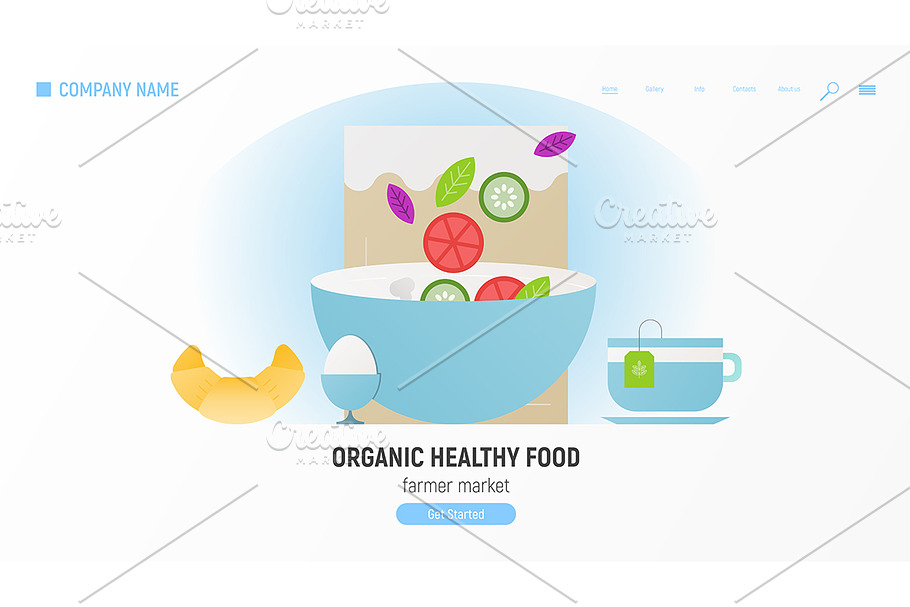 Organic Healthy Food in Illustrations - product preview 8