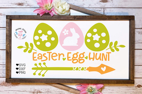 Easter Egg Hunt Sign Cut File