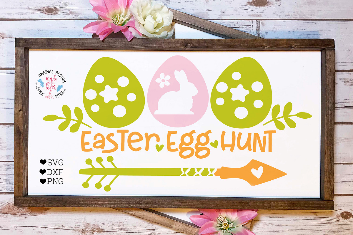 Easter Egg Hunt Sign Cut File in Illustrations - product preview 8