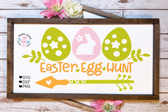 Easter Egg Hunt Sign Cut File in Illustrations - product preview 1