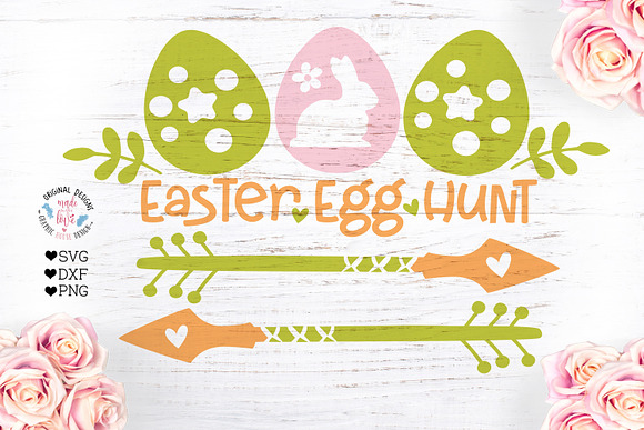 Easter Egg Hunt Sign Cut File in Illustrations - product preview 2
