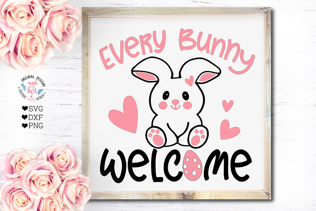 Every Bunny Welcome Cut File in Illustrations - product preview 8