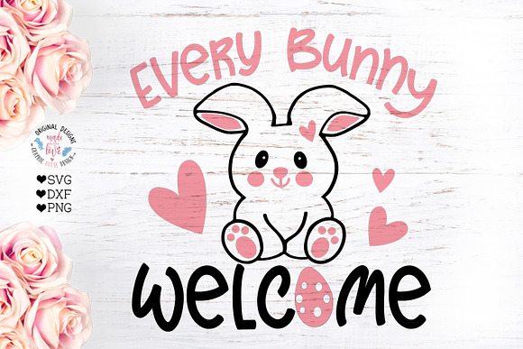 Every Bunny Welcome Cut File in Illustrations - product preview 1