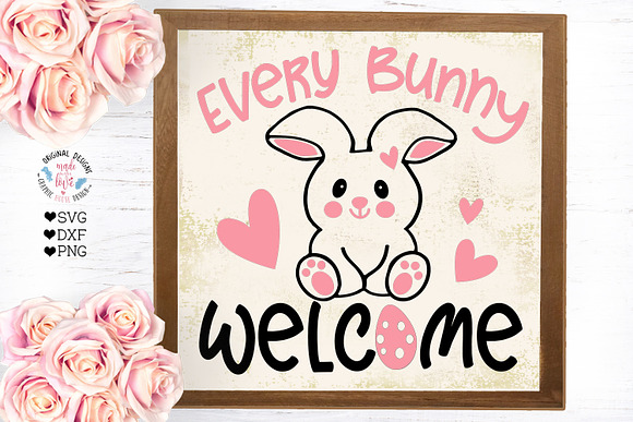 Every Bunny Welcome Cut File in Illustrations - product preview 2