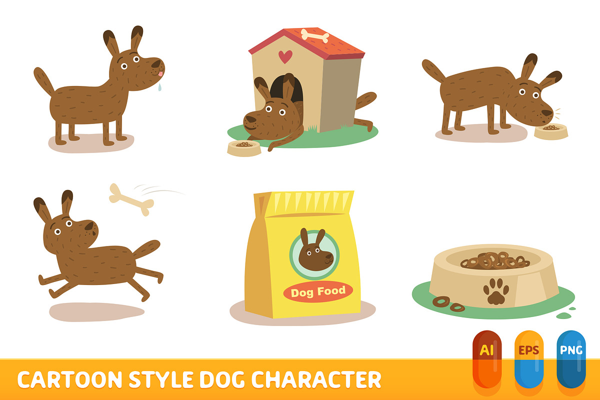 Cartoon Style Dog Character in Illustrations - product preview 8