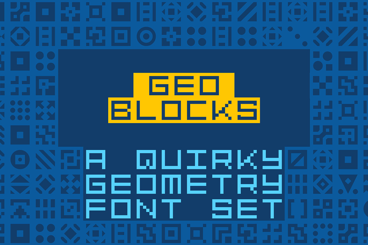 GeoBlocks-a geometric font set! in Symbol Fonts - product preview 8