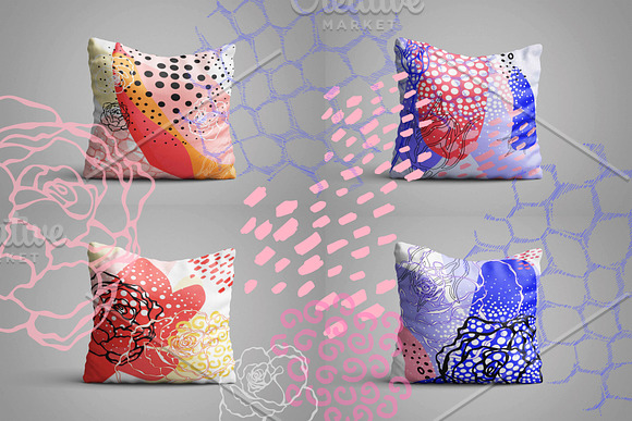 Abstract floral collection in Illustrations - product preview 6