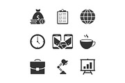 Business black icons