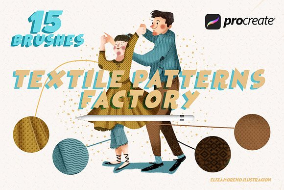 Textile Patterns Factory Procreate in Add-Ons - product preview 1