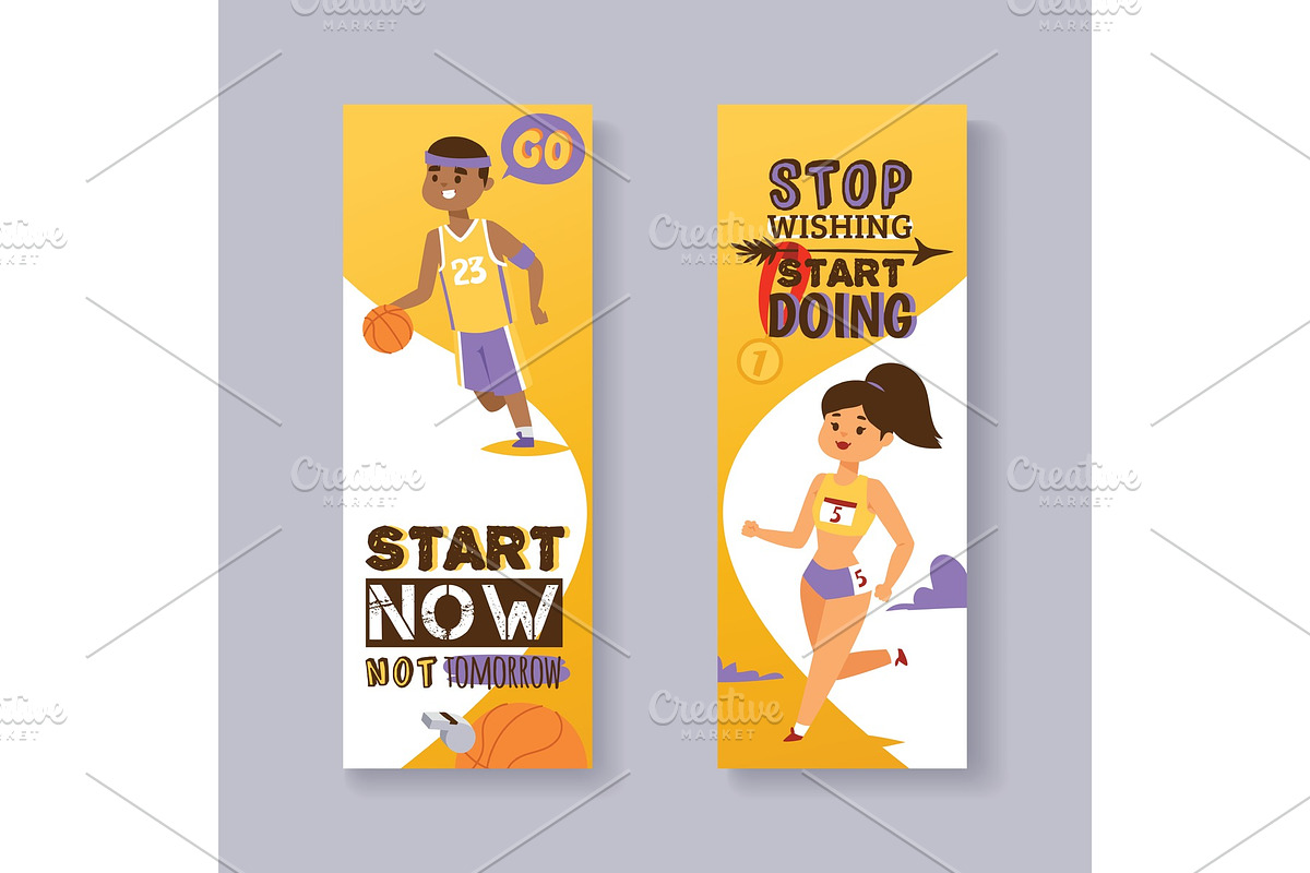 Sport vector runner people running in Illustrations - product preview 8