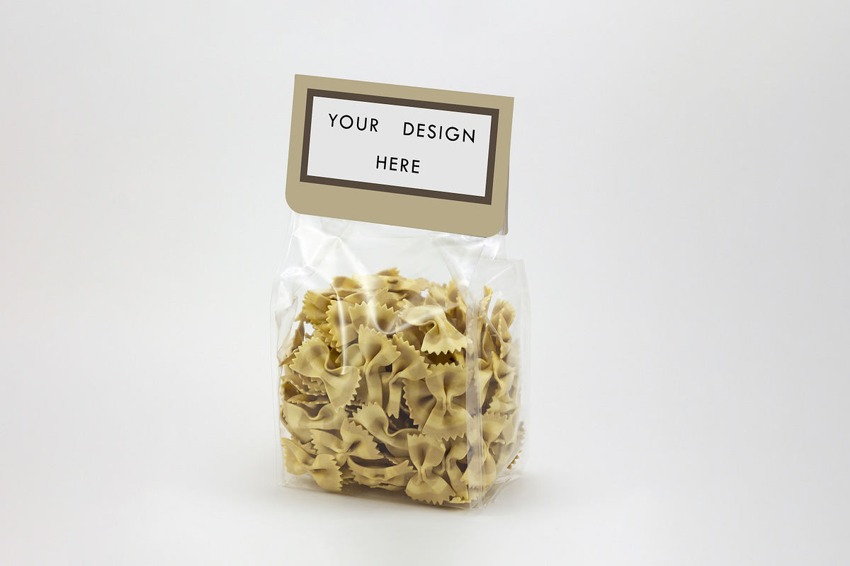 Farfalle pasta package mock up in Product Mockups - product preview 8