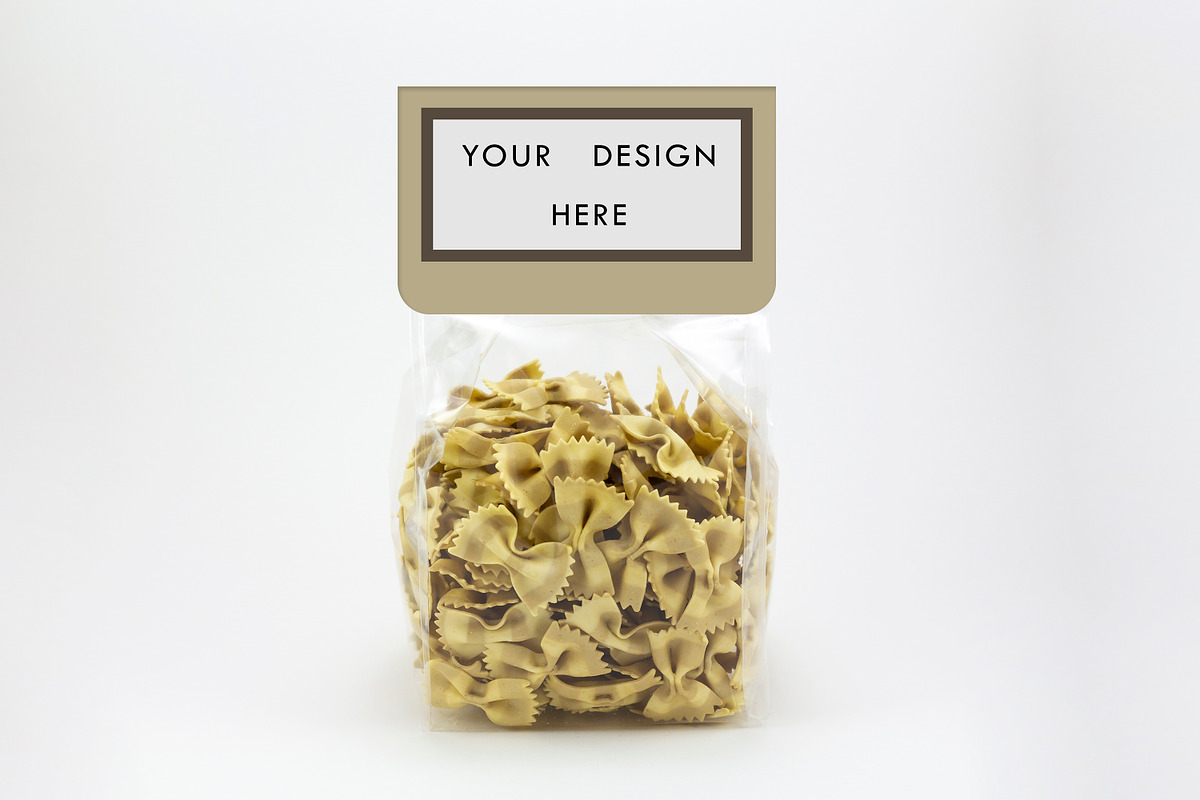 Farfalle pasta package mock up in Product Mockups - product preview 8