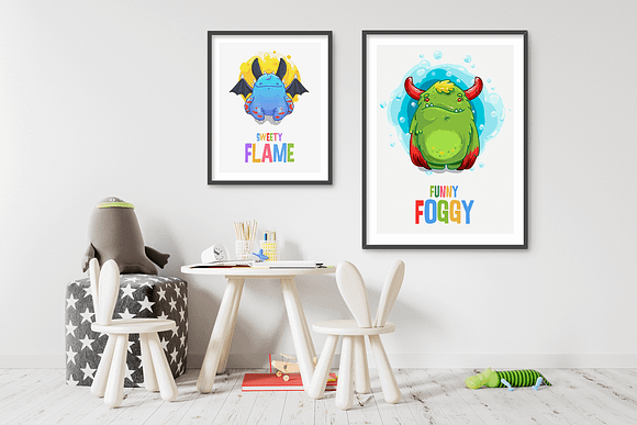 Cute Monsters Pack in Illustrations - product preview 3