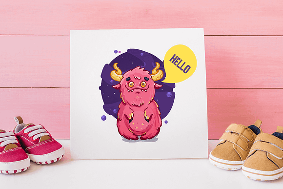 Cute Monsters Pack in Illustrations - product preview 11