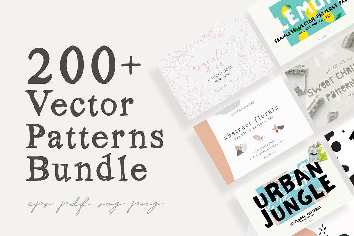 200 Vector Patterns Bundle in Patterns - product preview 8
