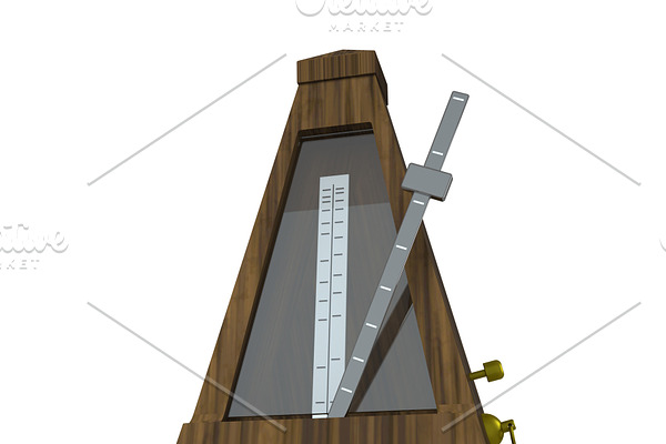 3D rendering illustration metronome