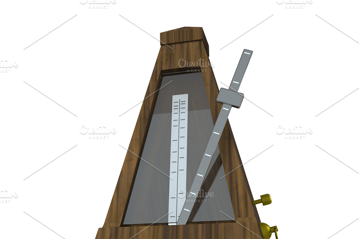 3D rendering illustration metronome in Objects - product preview 8
