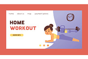 Workout vector landing web page