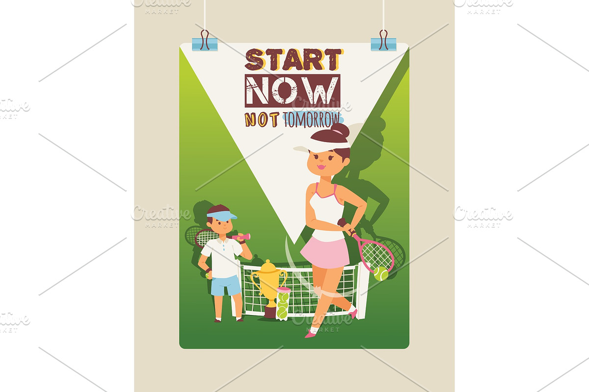 Tennis vector pattern player man in Illustrations - product preview 8