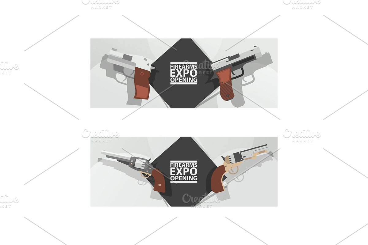 Pistols vector western gun cowboys in Illustrations - product preview 8