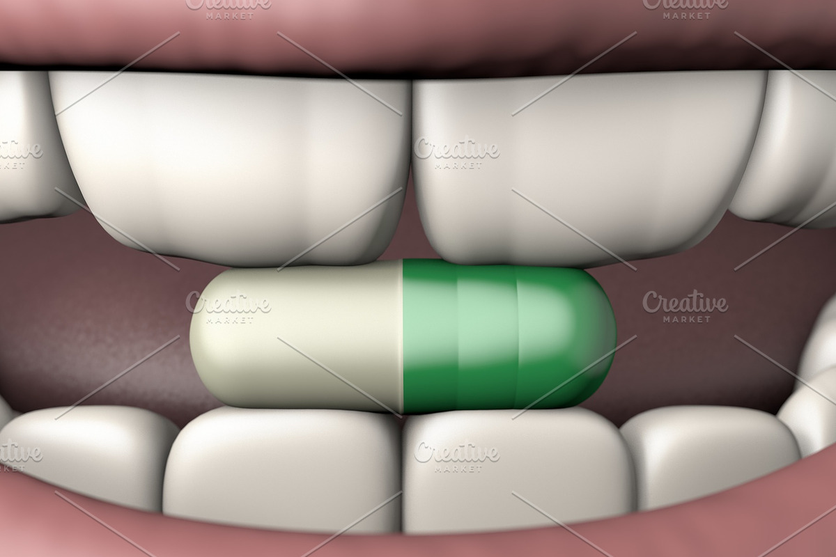 3d illustration antidepressant pill in Illustrations - product preview 8