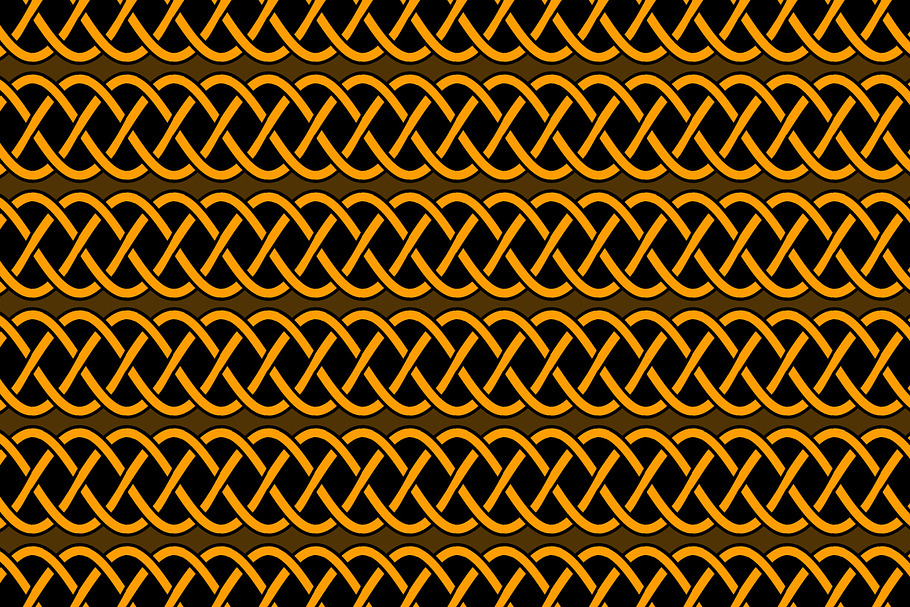 Golden and black braided geo pattern in Patterns - product preview 8