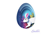 Happy Easter Greeting card with