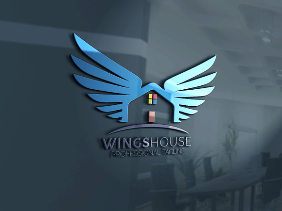 Wings House Logo in Logo Templates - product preview 2