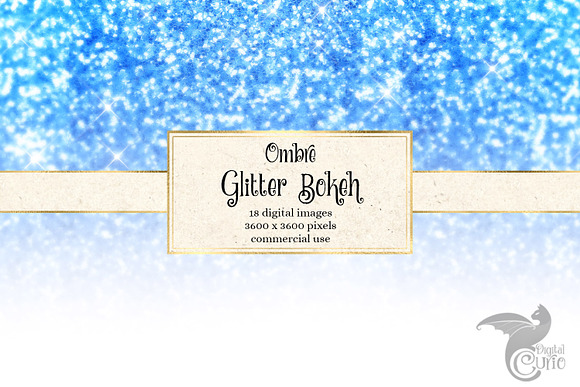 Ombre Glitter Bokeh Backgrounds in Textures - product preview 1