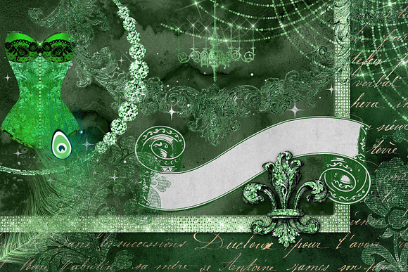 Green Masquerade Graphics in Illustrations - product preview 1