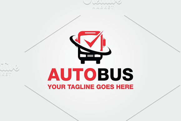 Auto Bus Logo in Logo Templates - product preview 3