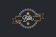 Beer cap logo. Craft beer stamp.