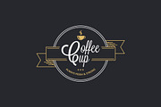 Coffee cup logo. Coffee stamp.