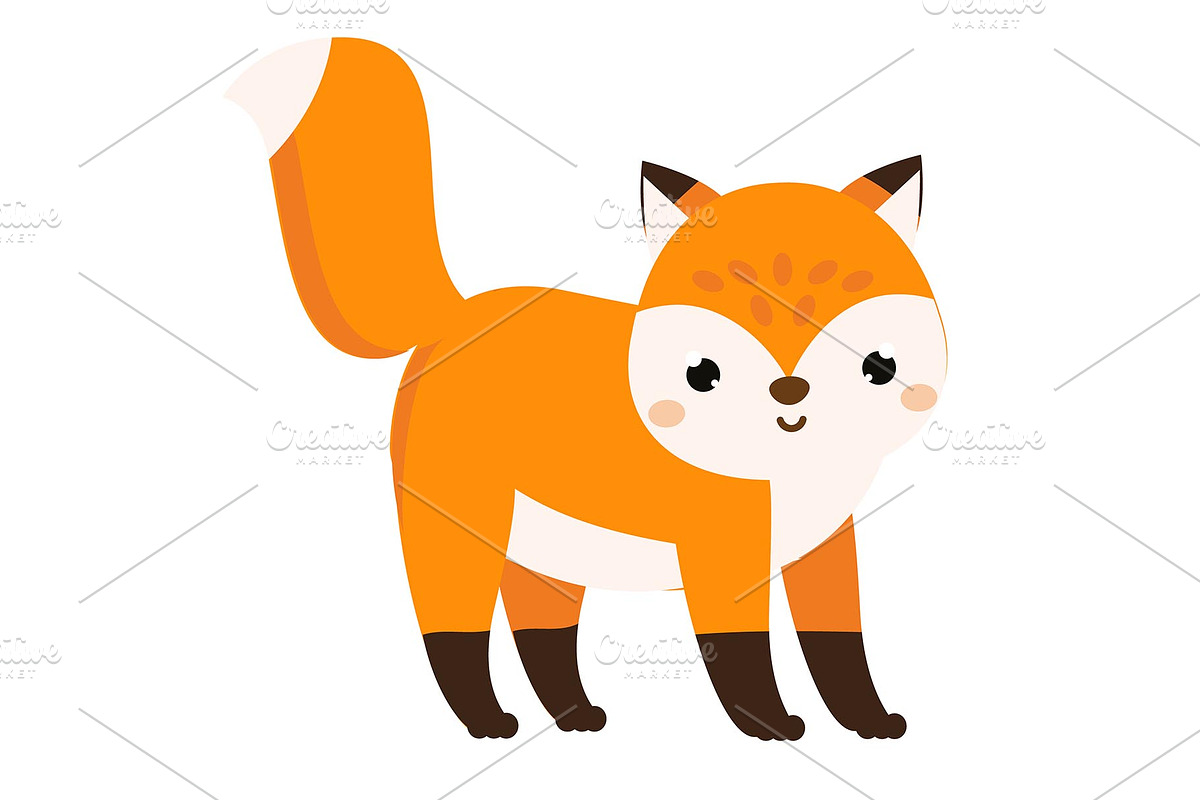 Cute cartoon fox in Icons - product preview 8