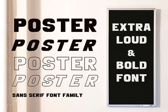 POSTER Sans Serif Font Family in Sans-Serif Fonts - product preview 1