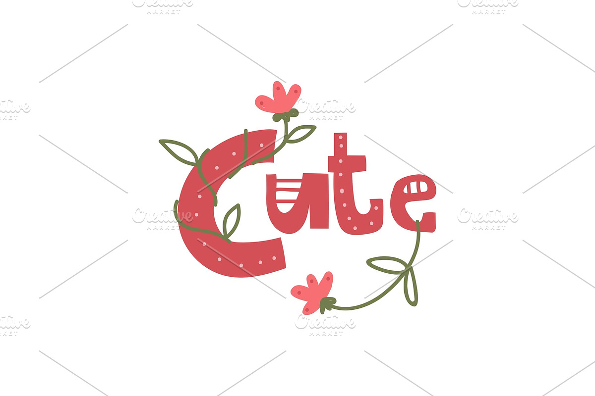 Cute Girlish Design Element with in Illustrations - product preview 8