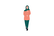 Cheerful Muslim Woman in Hijab