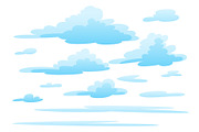 Illustration of clouds on white
