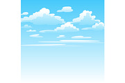 Illustration of clouds in sky.