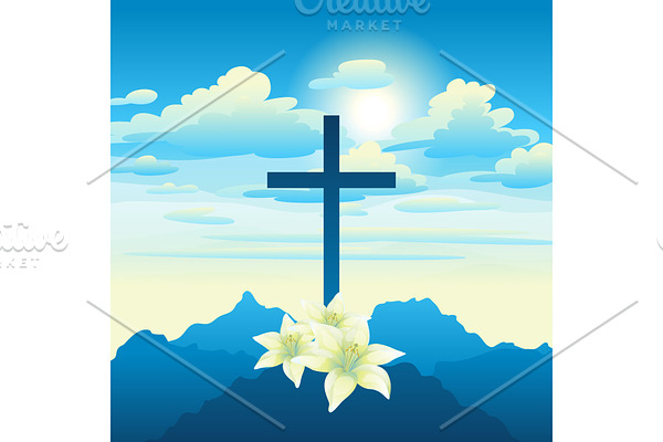 Easter illustration. Greeting card