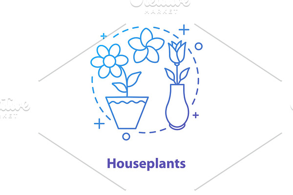 Houseplants concept icon
