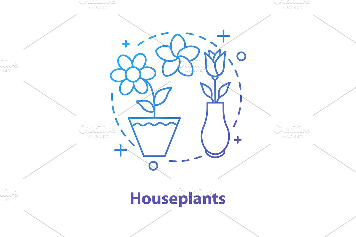 Houseplants concept icon in Icons - product preview 8